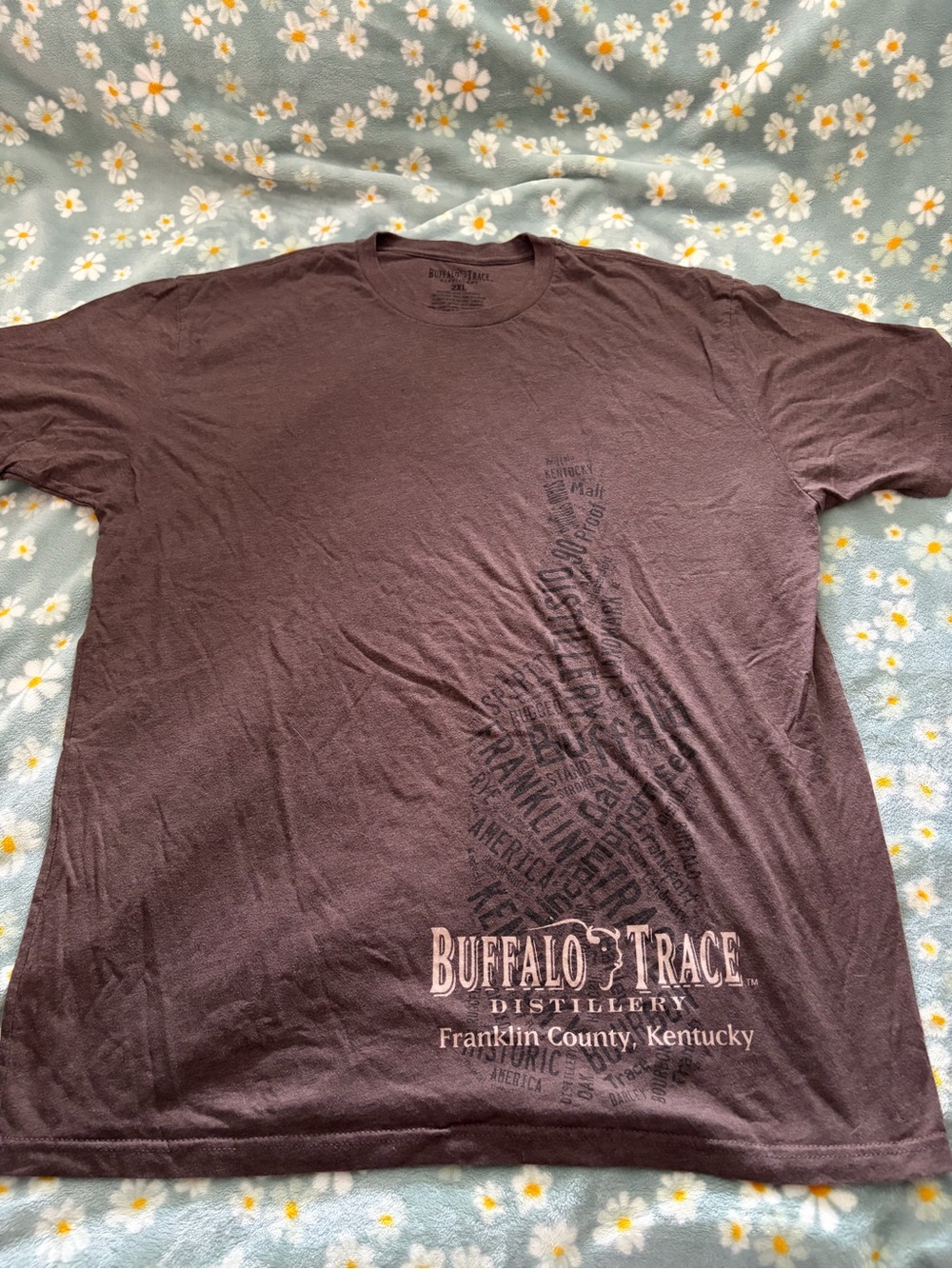 “Buffalo Trace” Men’s Short-Sleeve Tee — Dark Brown